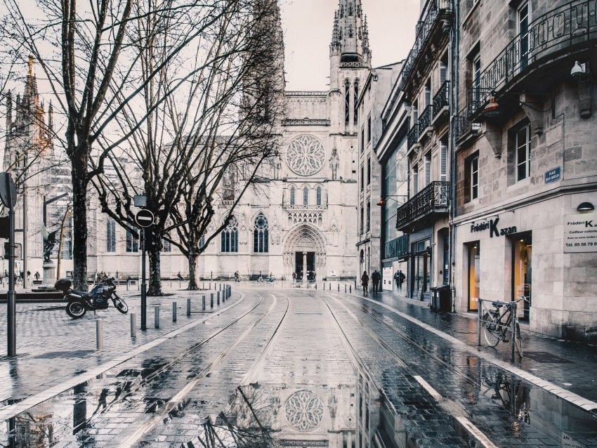 architecture street city bordeaux france Isolated Element in Transparent PNG