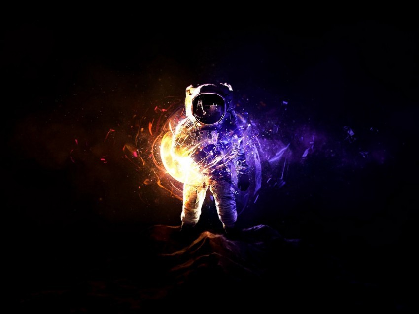 astronaut cosmonaut space suit shards shine ClearCut PNG Isolated Graphic