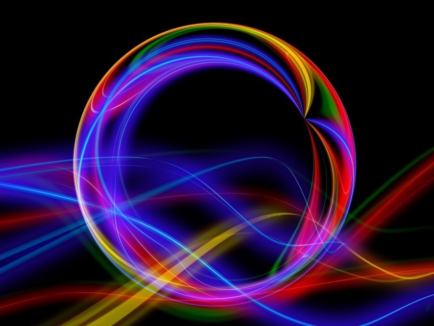 ball colorful line abstraction Transparent Background PNG Isolated Art