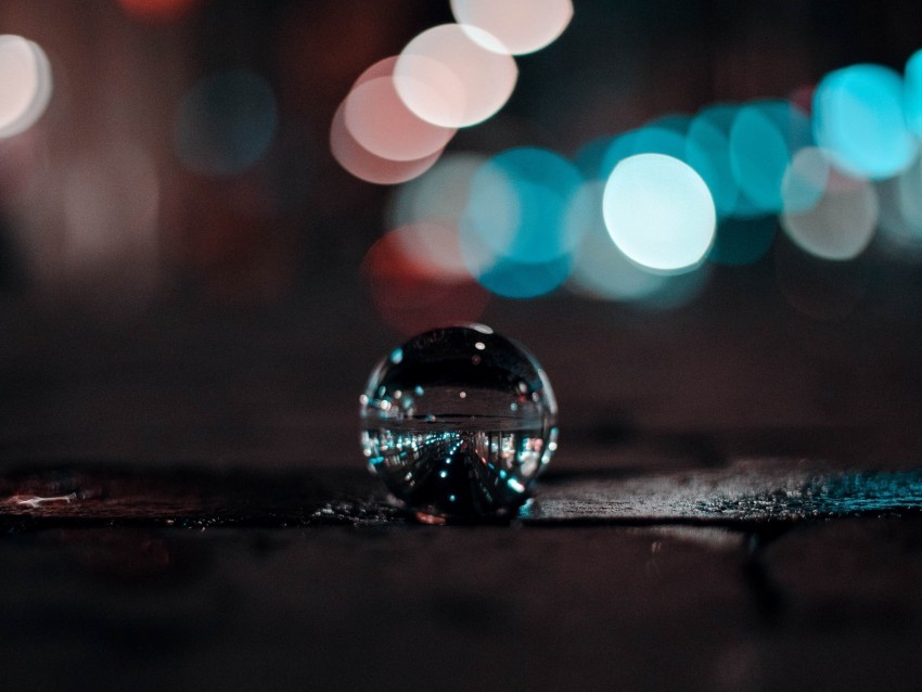 ball glass glare bokeh reflection macro closeup PNG transparent graphics for download 4k wallpaper