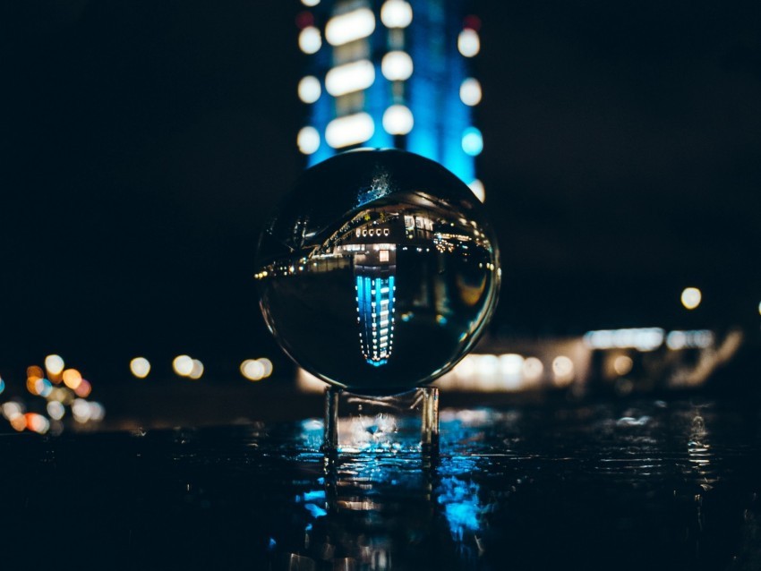 ball glass reflection glare bokeh night PNG Image with Clear Background Isolated