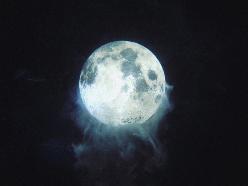 ball glow smoke moon darkness PNG transparency 4k wallpaper