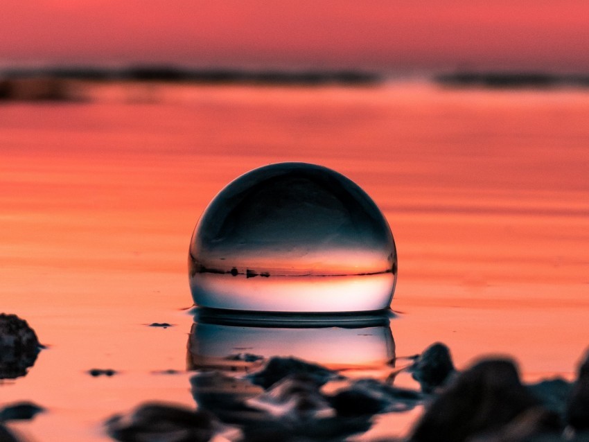 ball macro sunset horizon Transparent PNG Isolated Illustrative Element