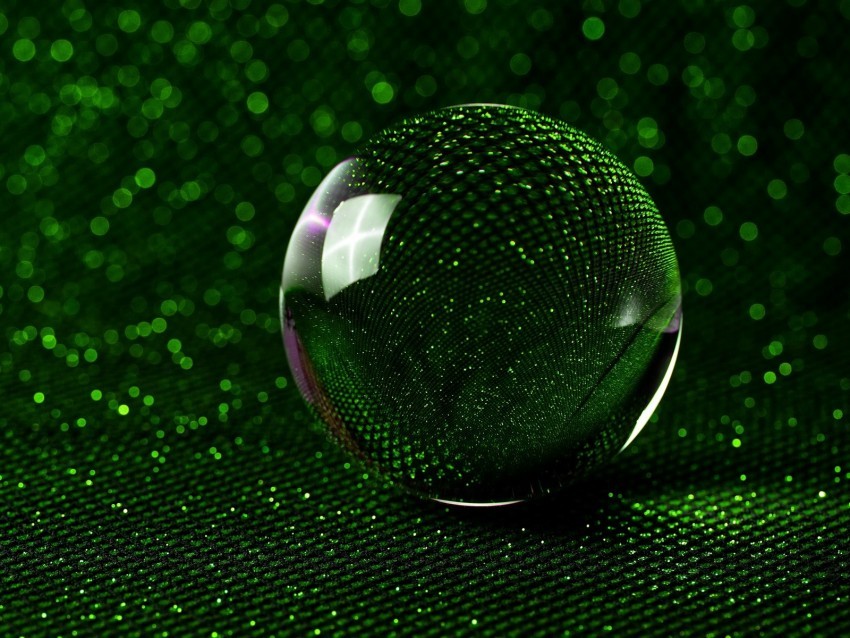 ball mirror green sparkles bokeh reflection Isolated Graphic Element in Transparent PNG