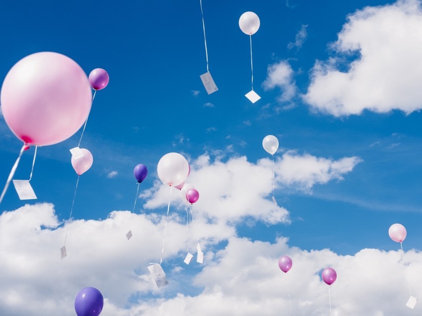 balloons sky clouds flight height Transparent PNG Isolated Design Element