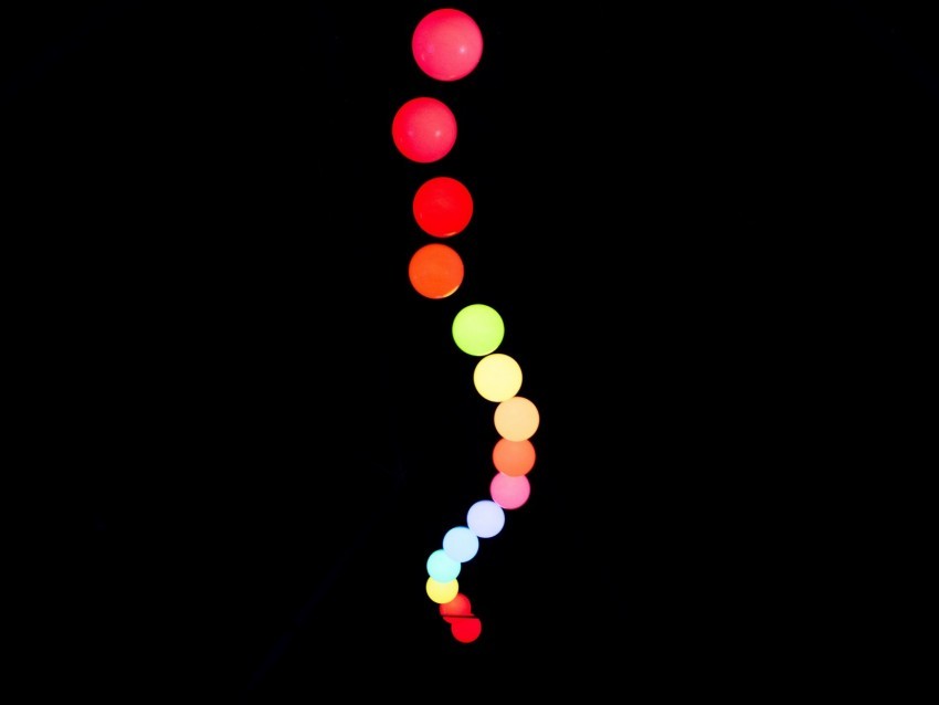 balls colorful neon light PNG images with alpha transparency diverse set