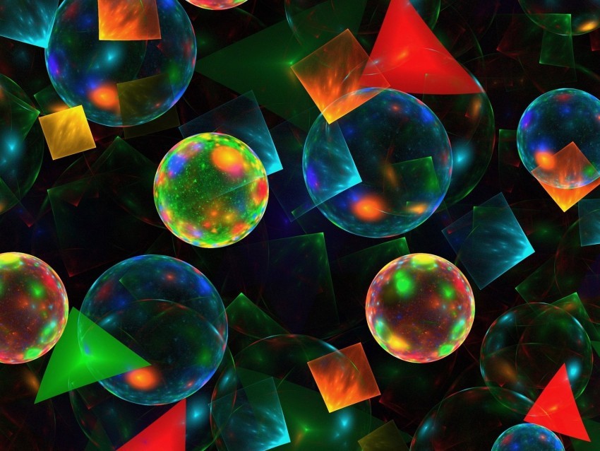 balls triangles shape colorful PNG graphics with clear alpha channel collection