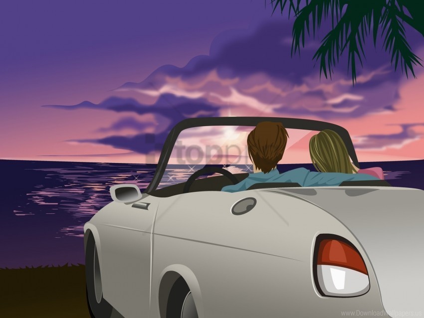 Beach Car Evening Sea Wallpaper PNG Images With Transparent Canvas