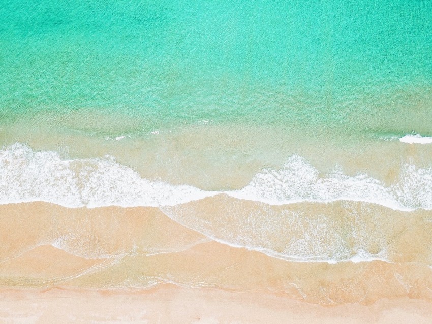 beach ocean aerial view wave surf HighQuality Transparent PNG Isolated Artwork