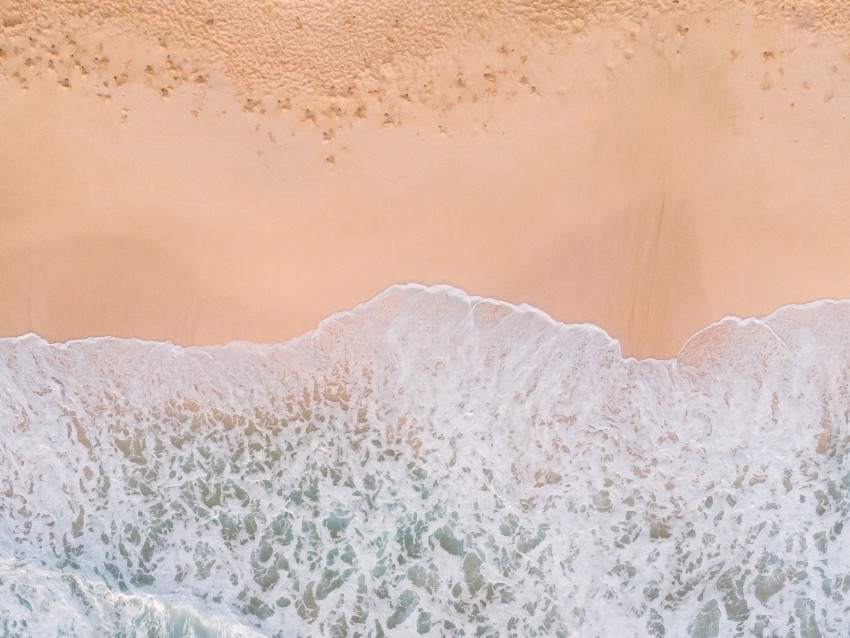 beach wave aerial view sea sand surf HighQuality Transparent PNG Isolated Graphic Design
