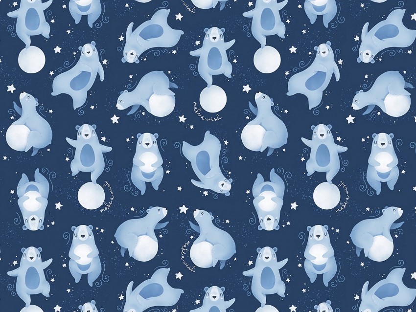 bear pattern patterns planet animals Transparent PNG Isolated Object 4k wallpaper