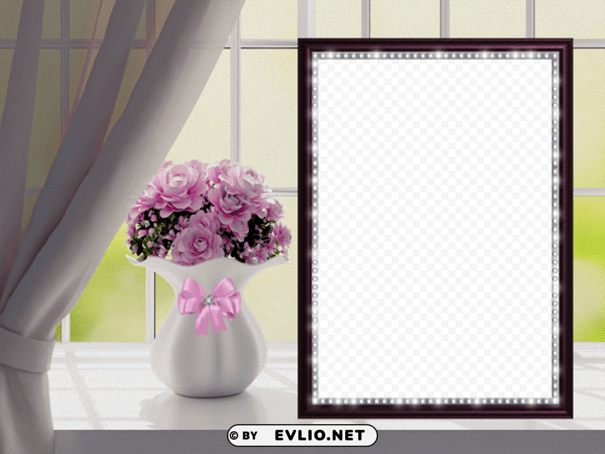 beautiful oil painting frame PNG transparent images for printing