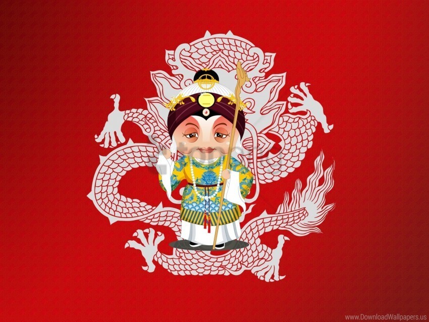 beijing opera costume dragon designs man wallpaper Clear image PNG