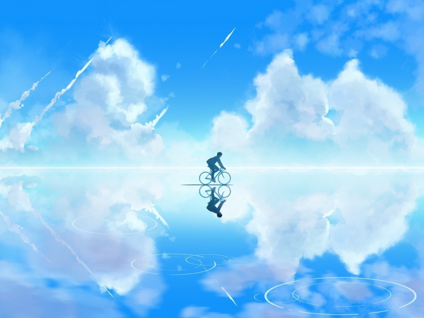 bicyclist art sky clouds Transparent PNG images extensive variety