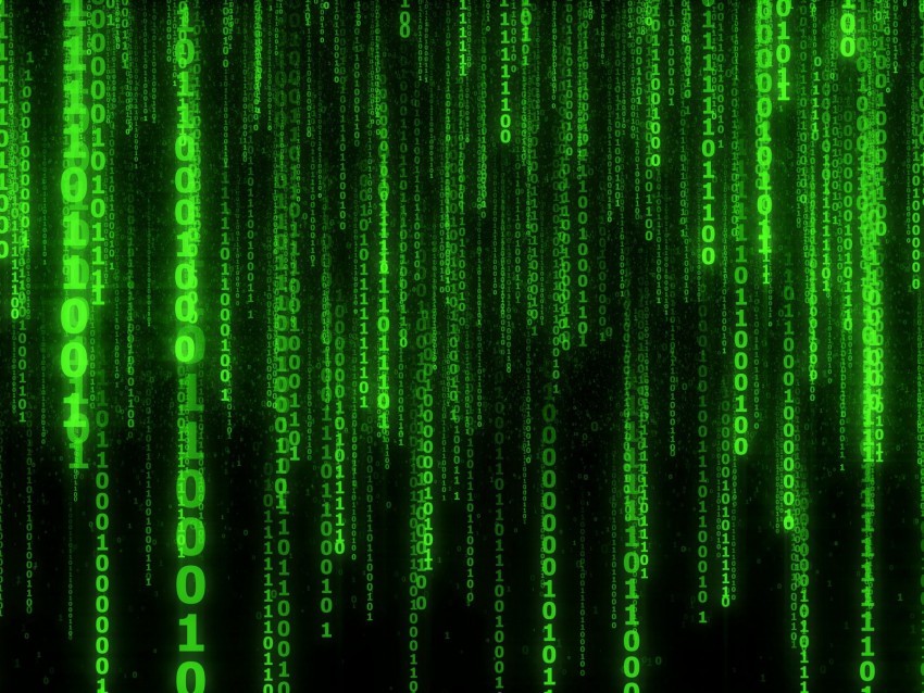 binary code code numbers green glow ClearCut PNG Isolated Graphic