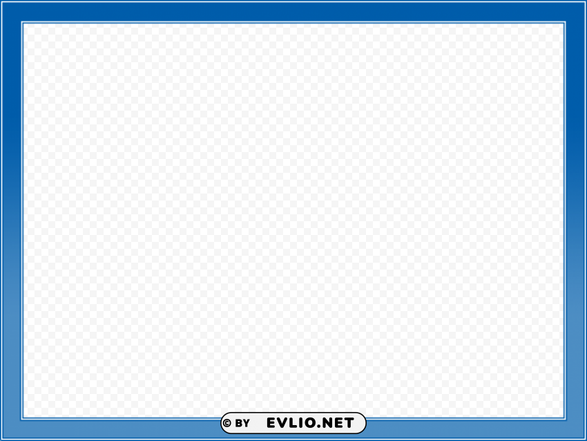 blue border frame PNG images with clear backgrounds