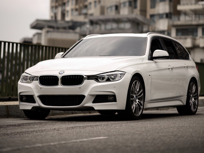 bmw 320i bmw car white city HighResolution Isolated PNG with Transparency