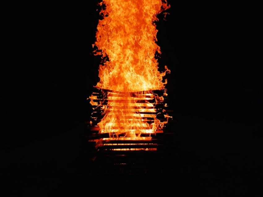 bonfire fire flame burning dark HighResolution Transparent PNG Isolated Graphic