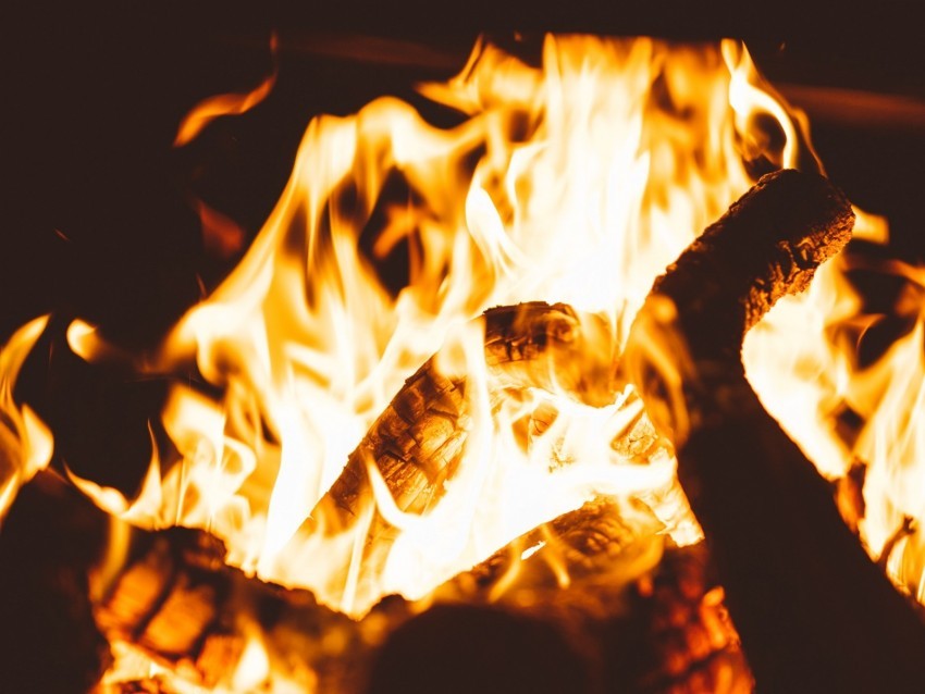 bonfire fire flame firewood dark blur Transparent PNG Isolated Illustration