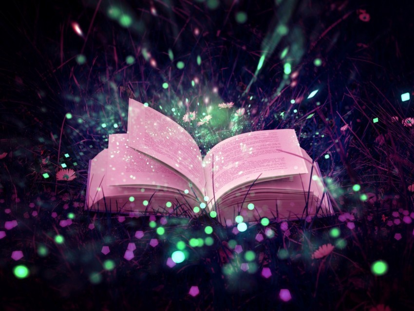 book glare sparkles grass magic PNG transparent photos vast collection 4k wallpaper