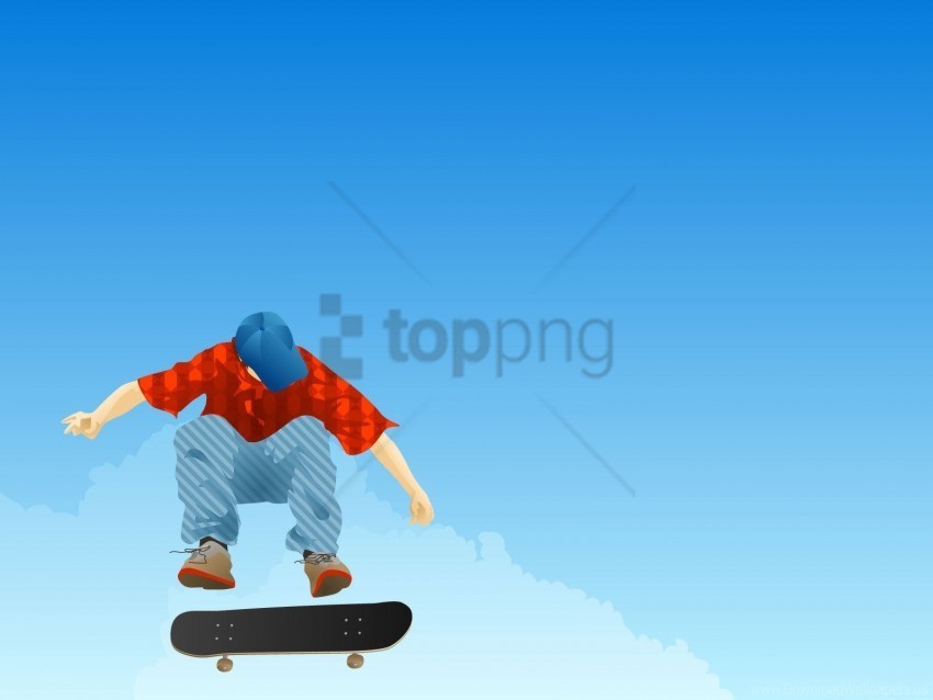 boy cap clothing jump skateboard wallpaper PNG Isolated Illustration with Clear Background