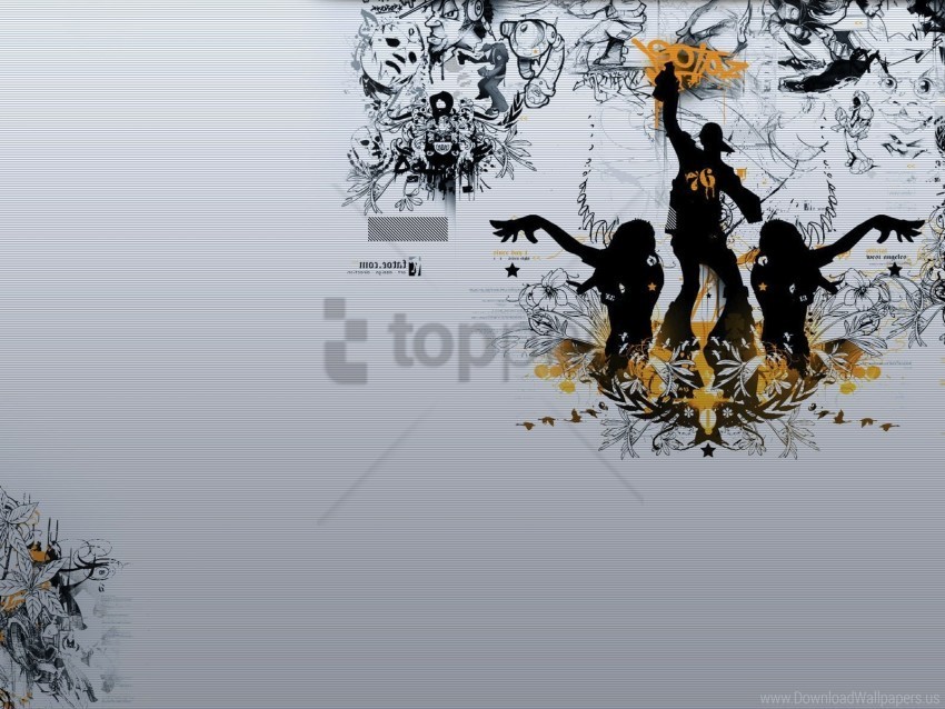 boy dance girl patterns style wallpaper Isolated Item on Transparent PNG