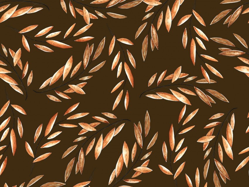 branches leaves watercolor patterns texture brown PNG images with clear backgrounds