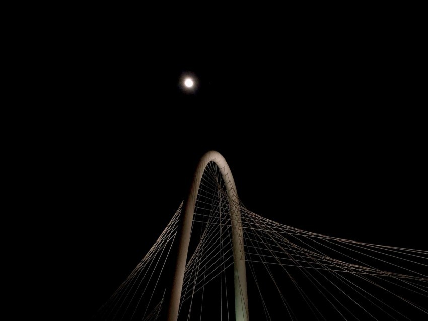 bridge construction moon darkness architecture PNG files with transparent canvas extensive assortment 4k wallpaper