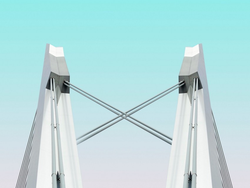 bridge supports construction architecture symmetry Transparent PNG graphics complete archive