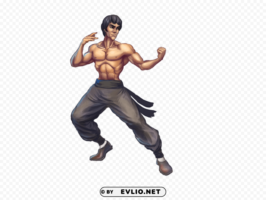 bruce lee PNG with alpha channel for download