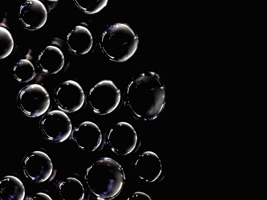 bubbles bw circles dark PNG Image Isolated with Clear Background 4k wallpaper