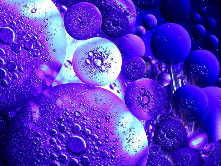 bubbles drops circles structure transparent purple dark Clean Background Isolated PNG Character