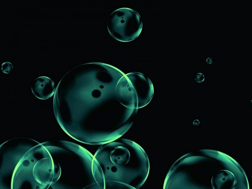 bubbles round transparent dark background abstraction PNG pictures with no backdrop needed