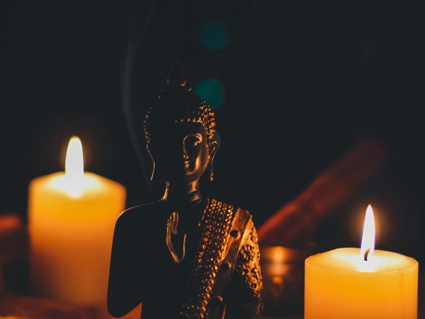 buddha figurine candles buddhism harmony Transparent PNG graphics variety