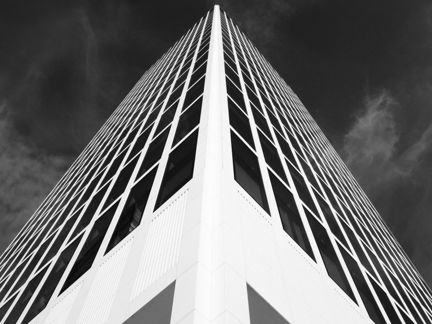 building facade bw architecture corner symmetry PNG Image with Clear Isolated Object