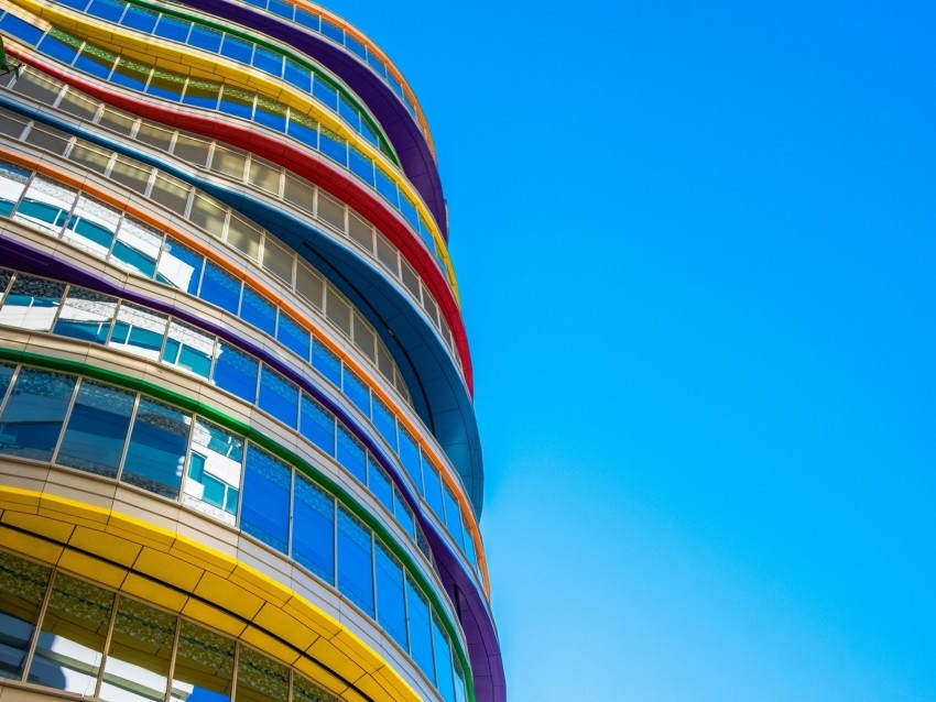 building facade colorful architecture modern PNG Image Isolated with Transparency