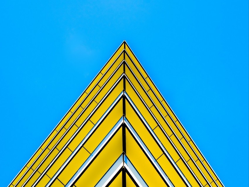 building facade corner sharp yellow architecture PNG Isolated Subject on Transparent Background 4k wallpaper