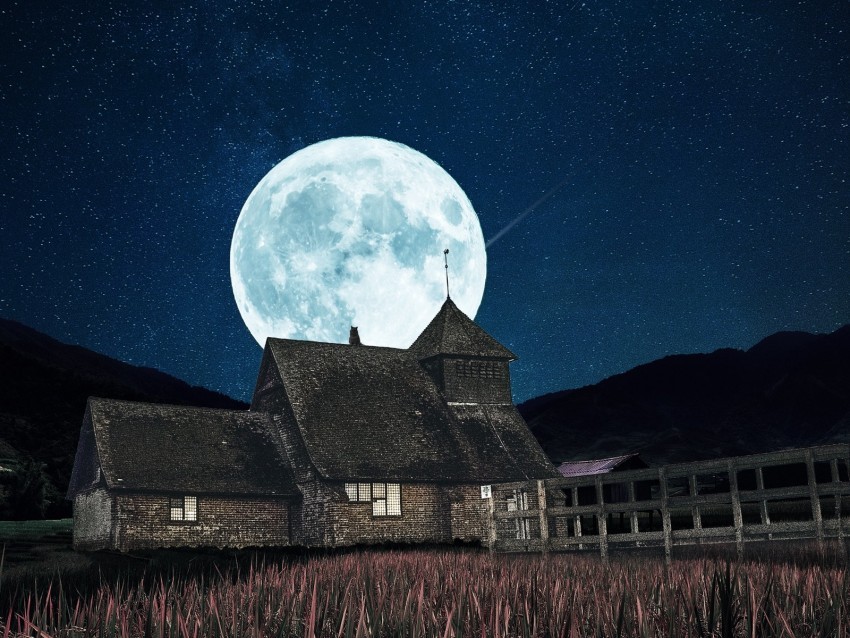 building moon night full moon starry sky High-resolution transparent PNG images assortment