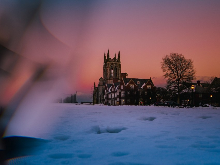 buildings architecture snow dusk PNG with no background diverse variety 4k wallpaper