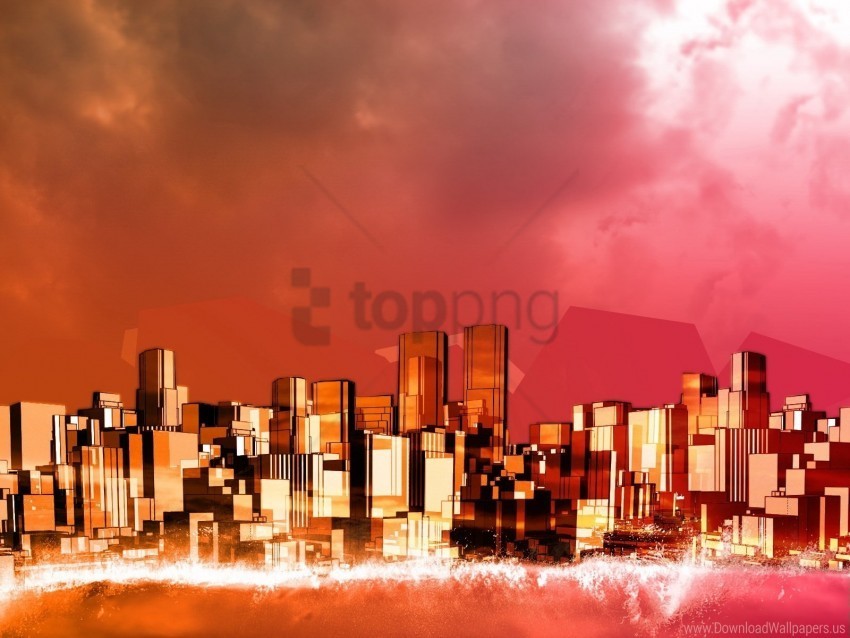buildings city sunset wallpaper Transparent PNG artworks for creativity