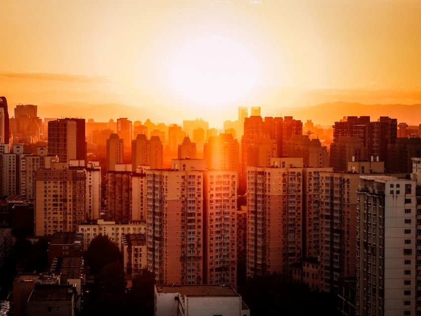 buildings sunset aerial view beijing china PNG photos with clear backgrounds