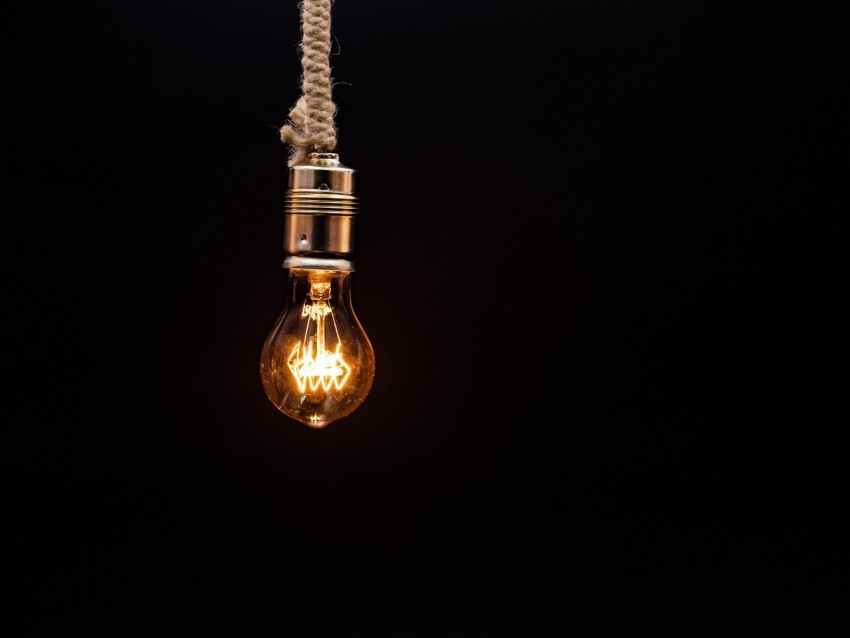 bulb lighting rope electricity edisons lamp Isolated PNG Element with Clear Transparency