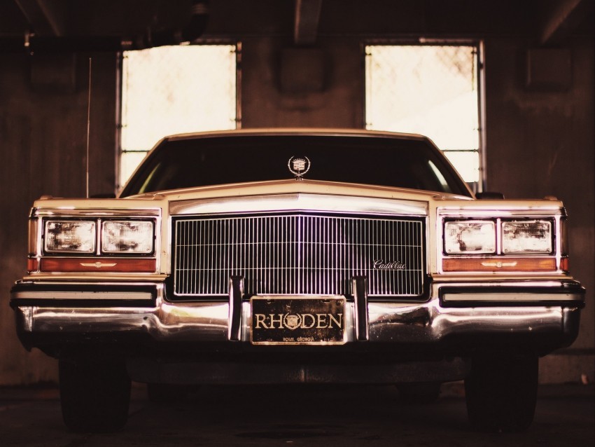 cadillac brougham cadillac front view headlights bumper Isolated Object on Transparent Background in PNG 4k wallpaper