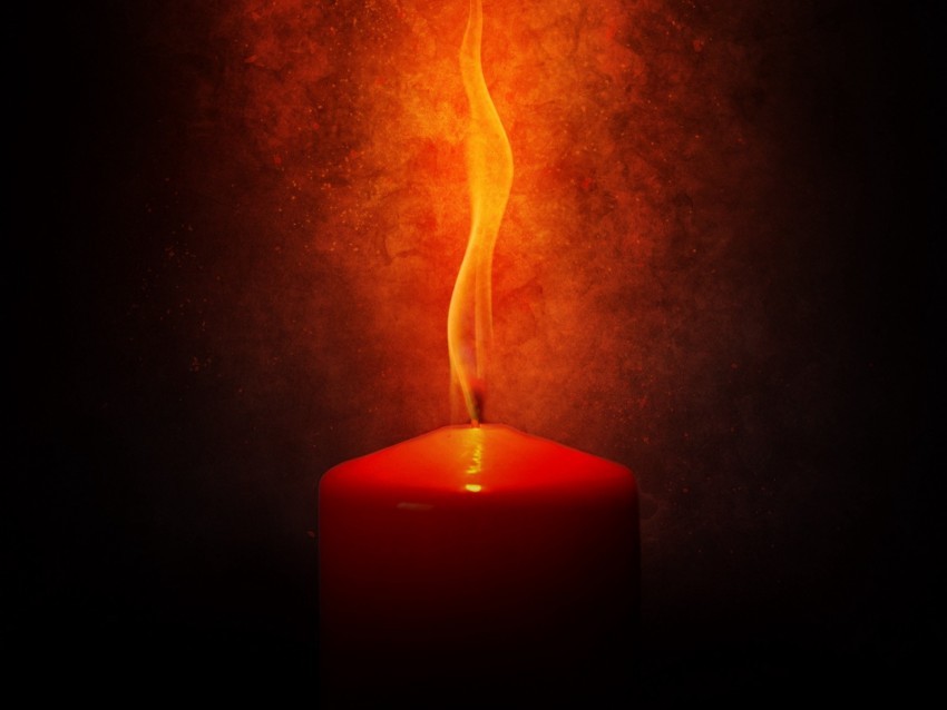 candle fire burn flame dark PNG Image with Isolated Subject