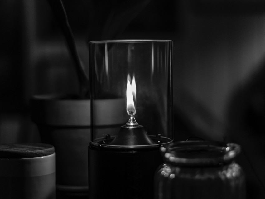 candle wick fire bw black PNG Image with Isolated Element