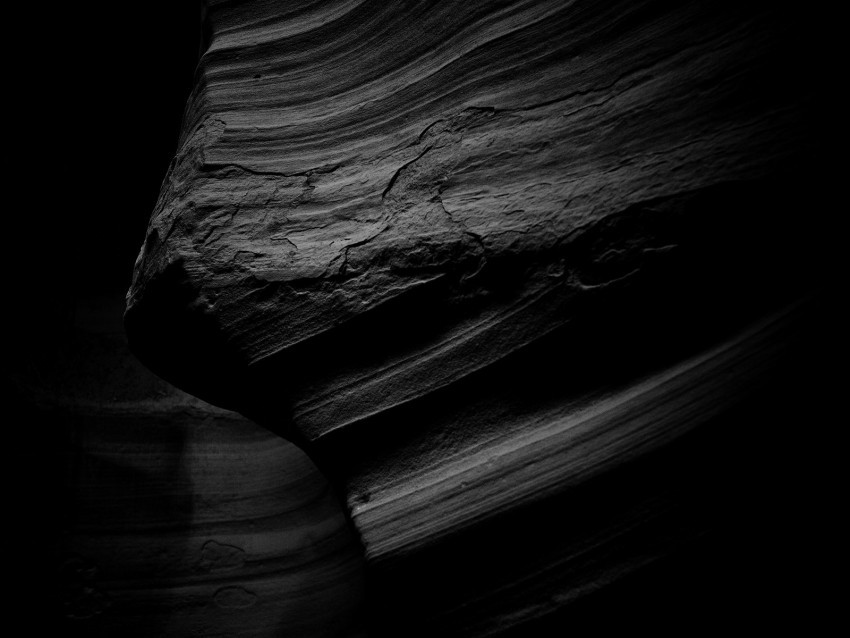 canyon bw layers dark Transparent Background Isolated PNG Figure