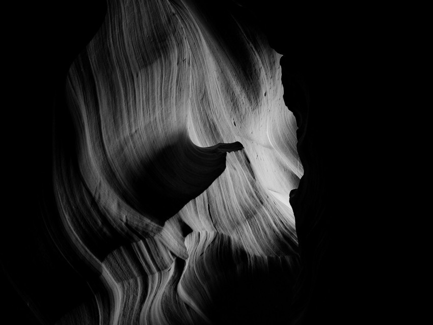 canyon bw layers dark darkness PNG files with no background wide assortment 4k wallpaper