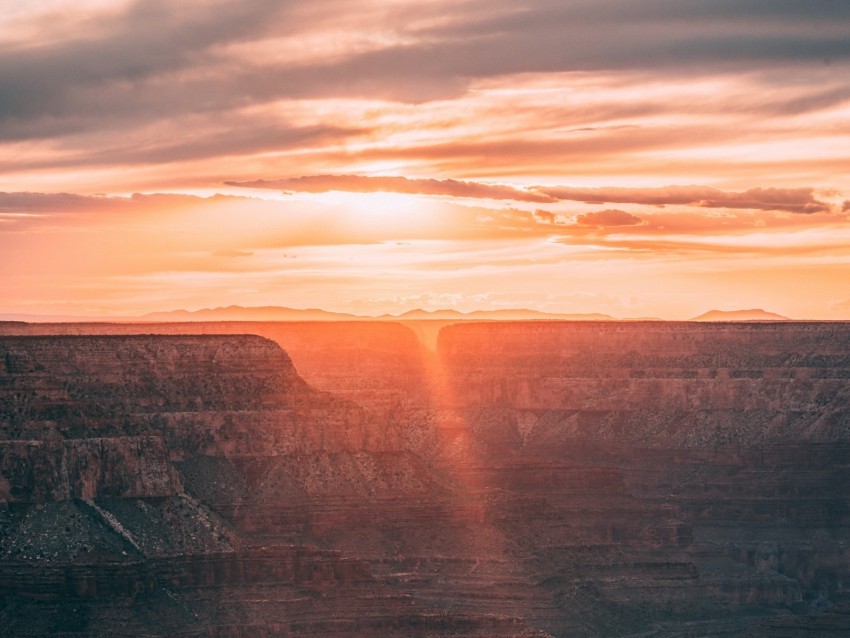 canyon sunrise sunshine clouds landscape Transparent background PNG artworks