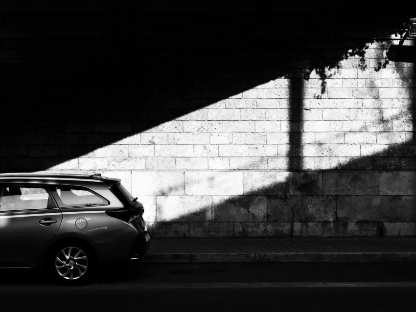 car bw side view dark PNG images with clear alpha channel