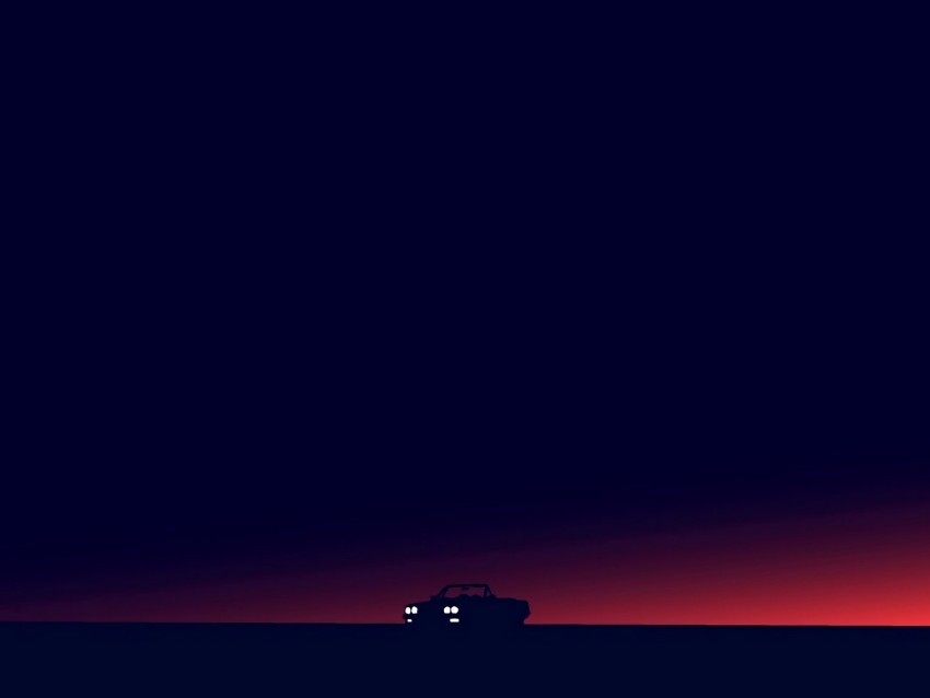 car horizon art dark PNG transparent photos vast variety 4k wallpaper